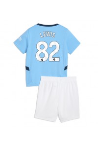 Manchester City Rico Lewis #82 Babytruitje Thuis tenue Kind 2024-25 Korte Mouw (+ Korte broeken)